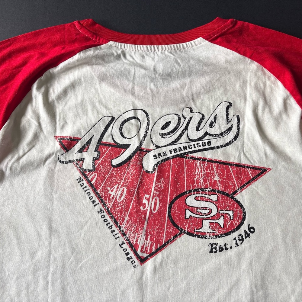 49ers Raglan 3/4 Sleeve Tee | Darius Rucker x Fanatics | XL NWT - Picture 6 of 8